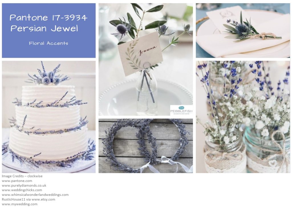 Picture Montage for Pantone colour Persian Jewel