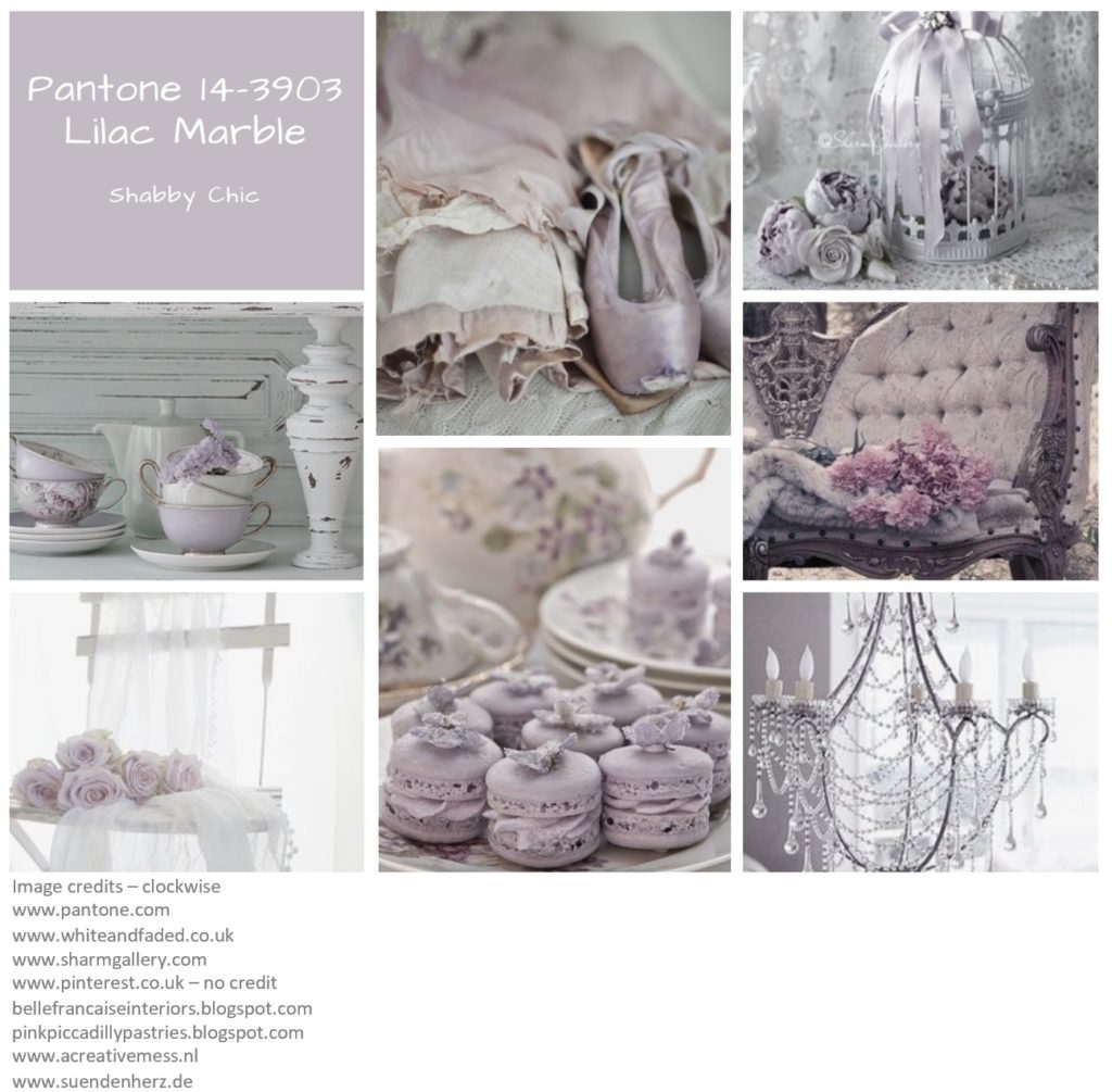 PIcture Montage for Pantone Colour Lilac Marble