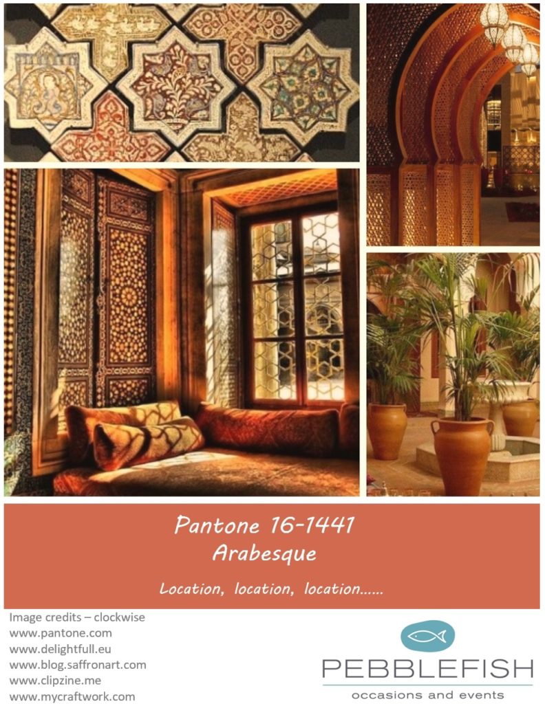 PIcture Montage for pantone colour Arabesque