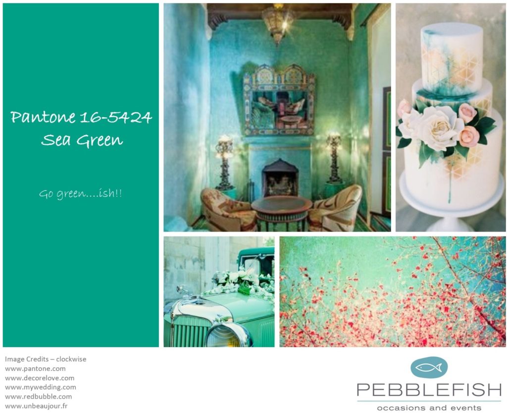 PIcture montage for pantone colour - sea green